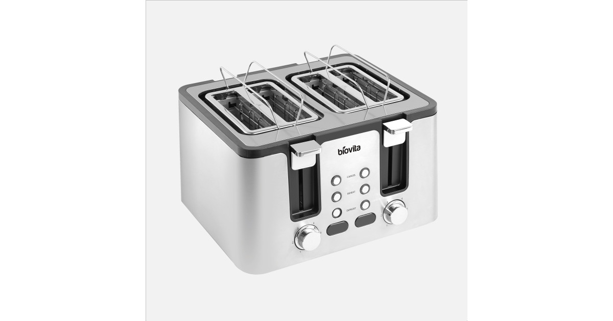 Prăjitor de pâine Biovita MAGIC-QUATTRO, inox, 4 fante, 1750W putere