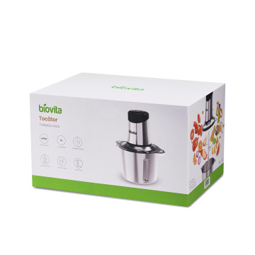 Tocător electric Biovita TORNADO-INOX, 600W, 3L, vas din inox, 6 lame inox, 2 viteze, cutie