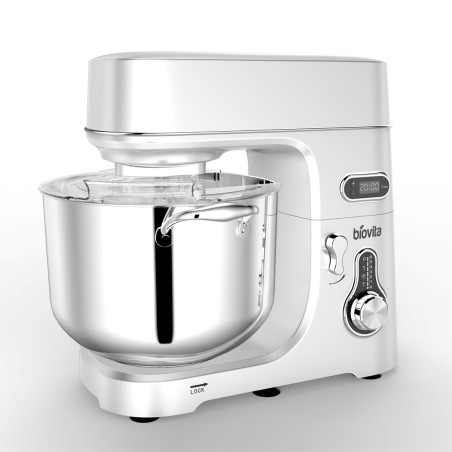 Mixer profesional cu bol din inox Biovita TITAN, 11L, 2000W, 2.5 kg de faina, profil